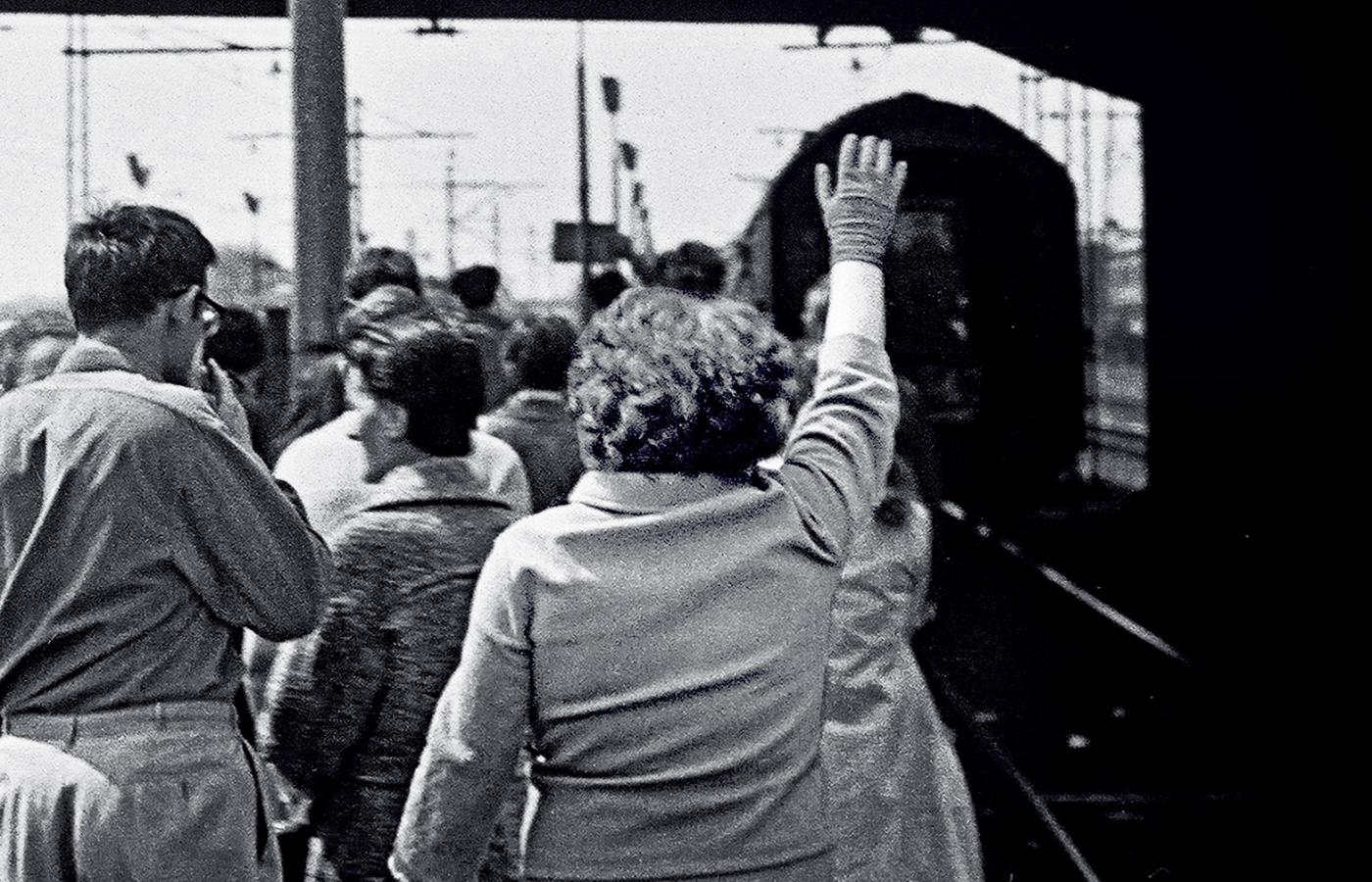 Pożegnanie na Dworcu Gdańskim, 1968 r.