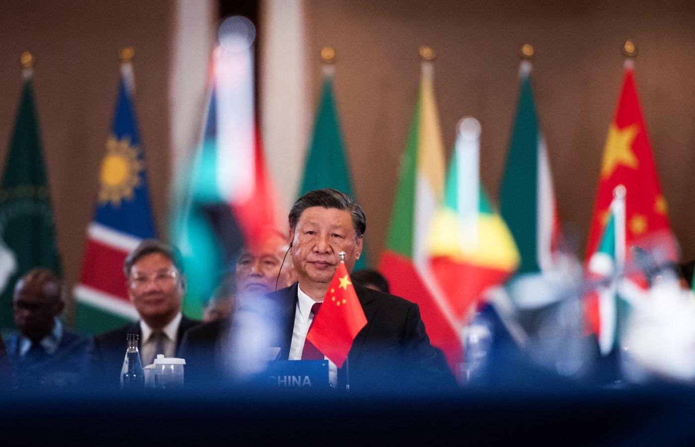 Xi Jinping na szczycie BRICS w Johannesburgu, 24 sierpnia 2023 r.