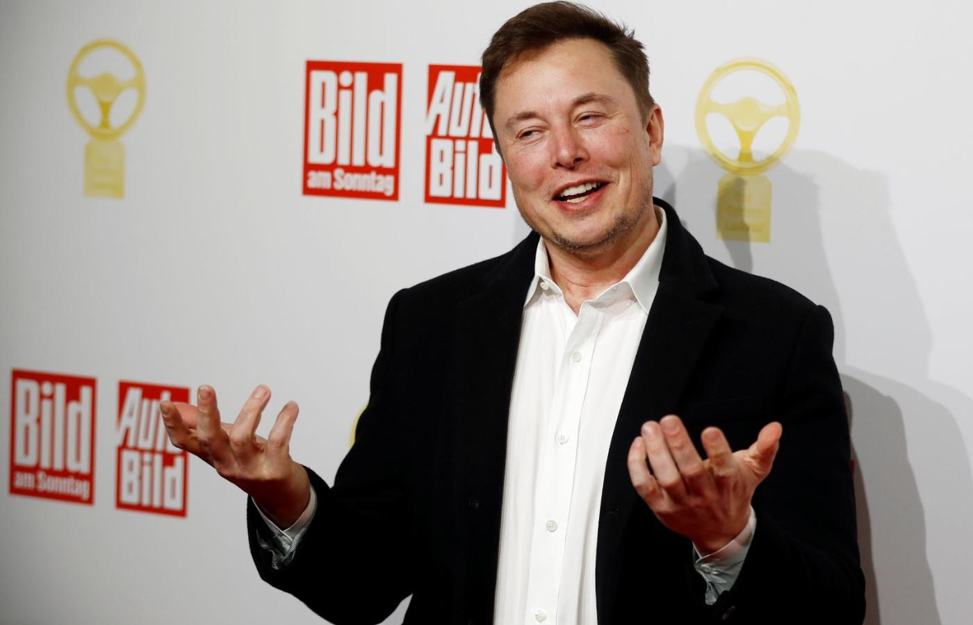 Elon Musk na gali Das Goldene Lenkrad dziennika „Bild”
