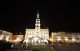 Zamość - renesansowy rynek nocą