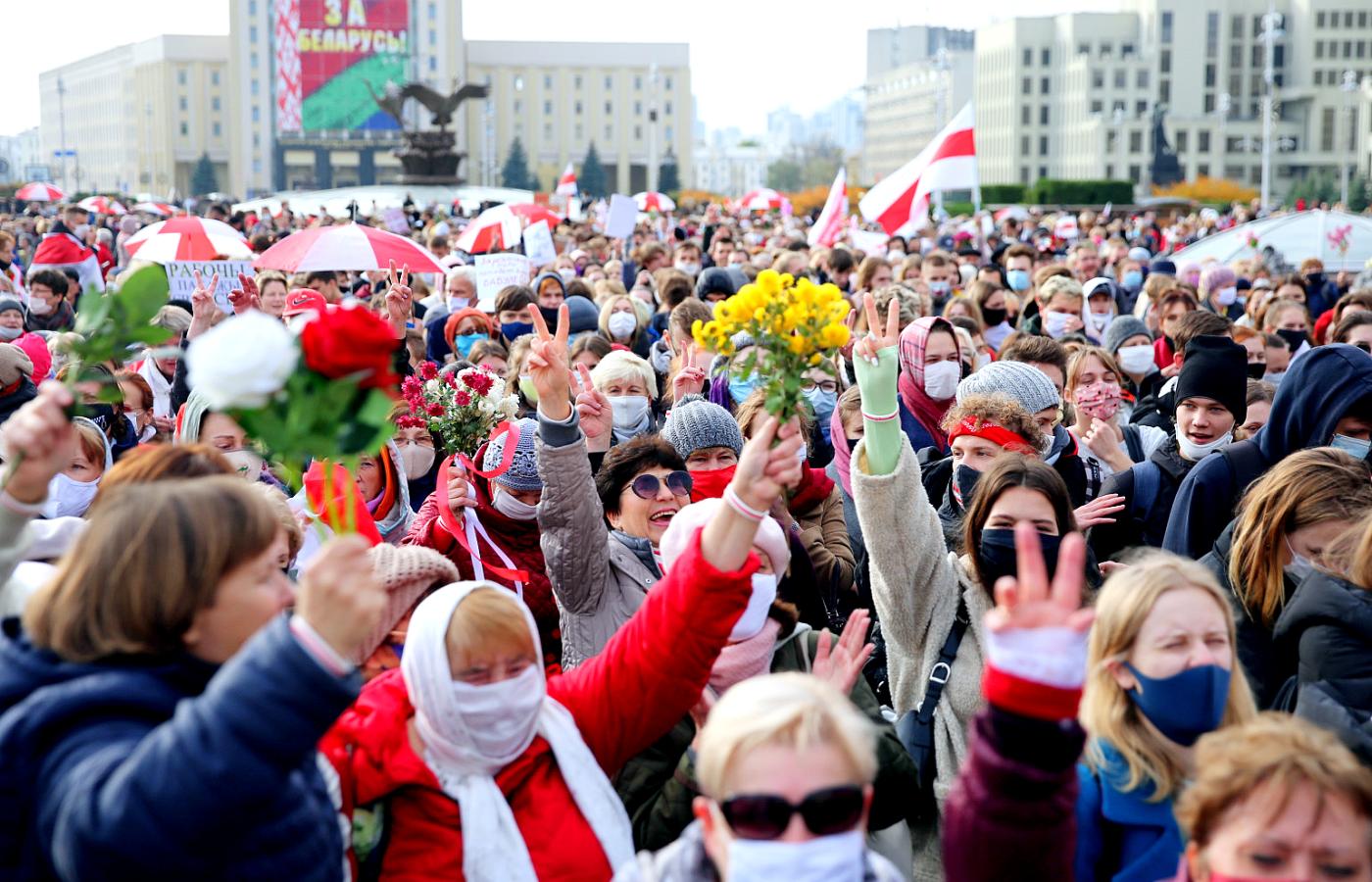 Strajk generalny na Białorusi, Mińsk, 26 października 2020 r.