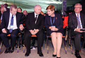 Biznes w obecności liderów PiS pokazał zupełnie inną twarz.