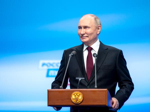 Władimir Putin przemawia do Rosjan po tzw. wyborach, 18 marca 2024 r.