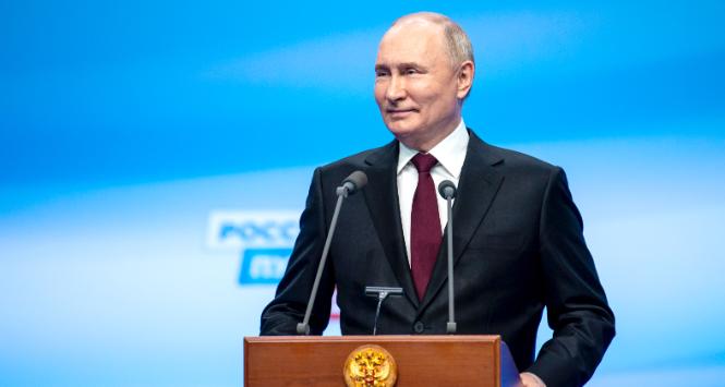Władimir Putin przemawia do Rosjan po tzw. wyborach, 18 marca 2024 r.