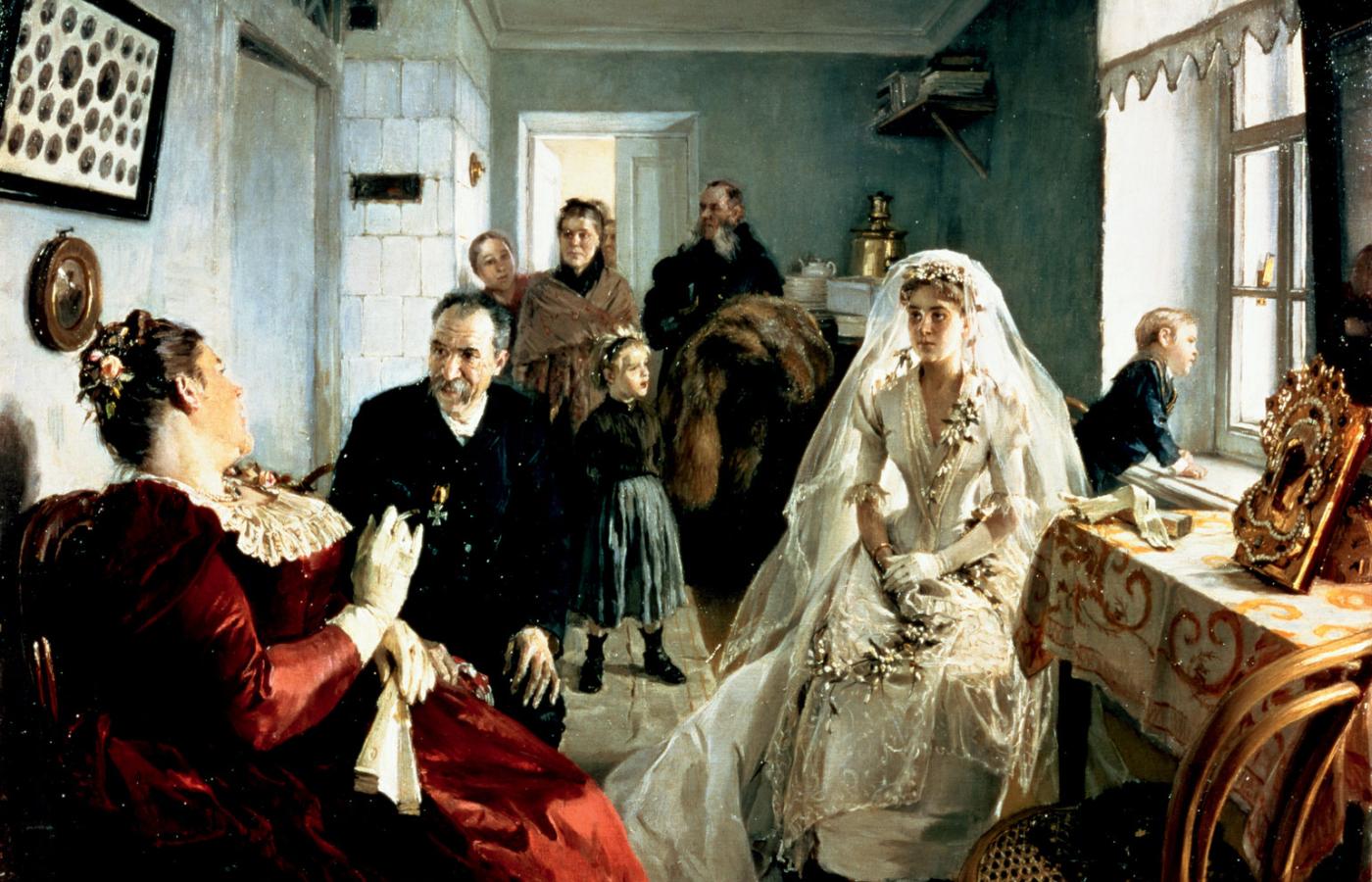 Obraz Iłłariona Prianisznikowa „Przed ślubem”, 1880 r.