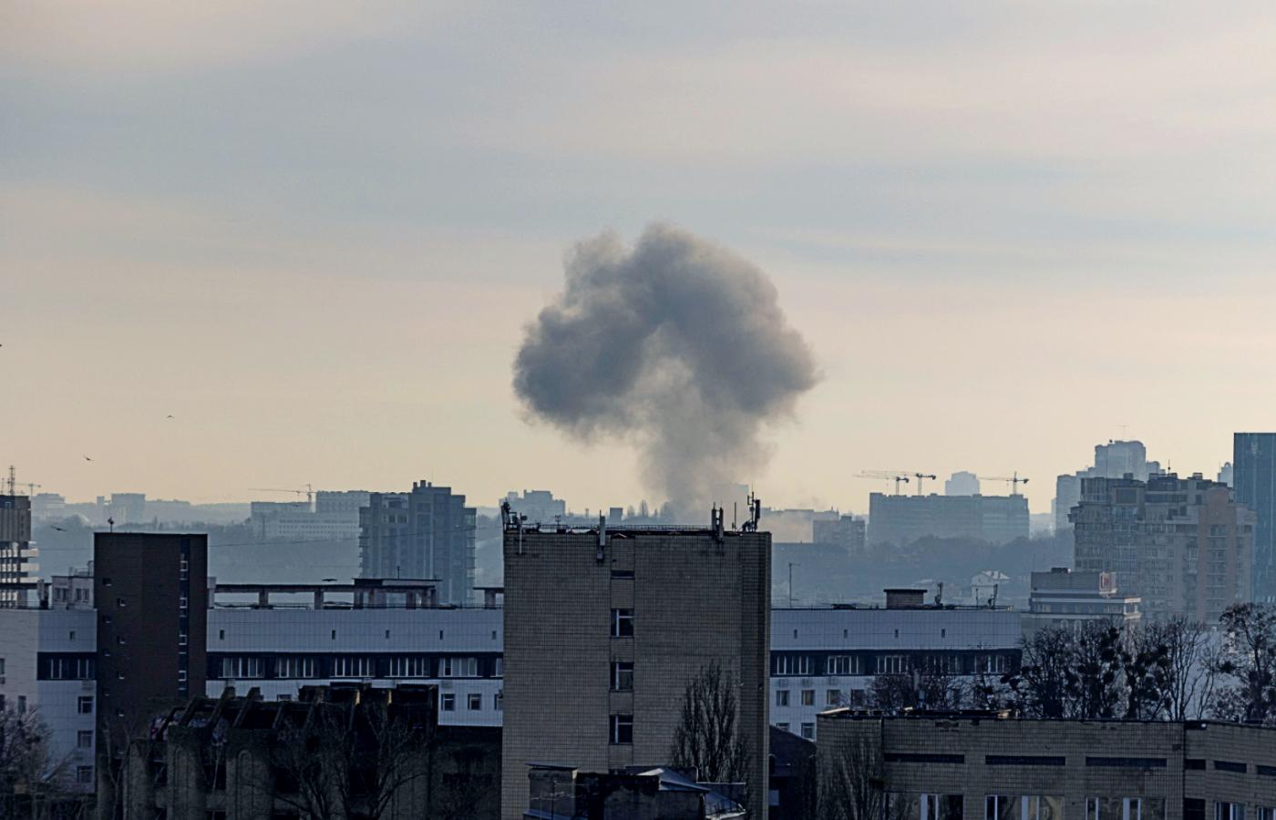 31 stycznia w całej Ukrainie znowu było słychać alarmy. Rosjanie ostrzelali m.in. Kijów (na zdjęciu).