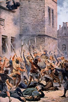 30 lipca1419 r. Pierwsza defenestracja
praska. Husyci wyrzucili przez okno siedmiu
katolików, członków rady miejskiej.