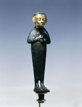Znaleziona w Kadyksie pozłacana figurka z brązu przedstawiająca bóstwo fenickie, VIII-VII w. p.n.e.