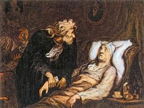 Ilustracja Honoré Daumiera do „Chorego z urojenia” Moliera