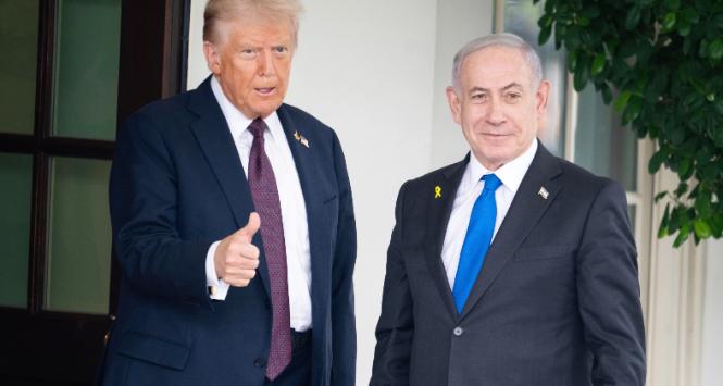 Donald Trump i Beniamin Netanjahu, 29 września 2025 r.