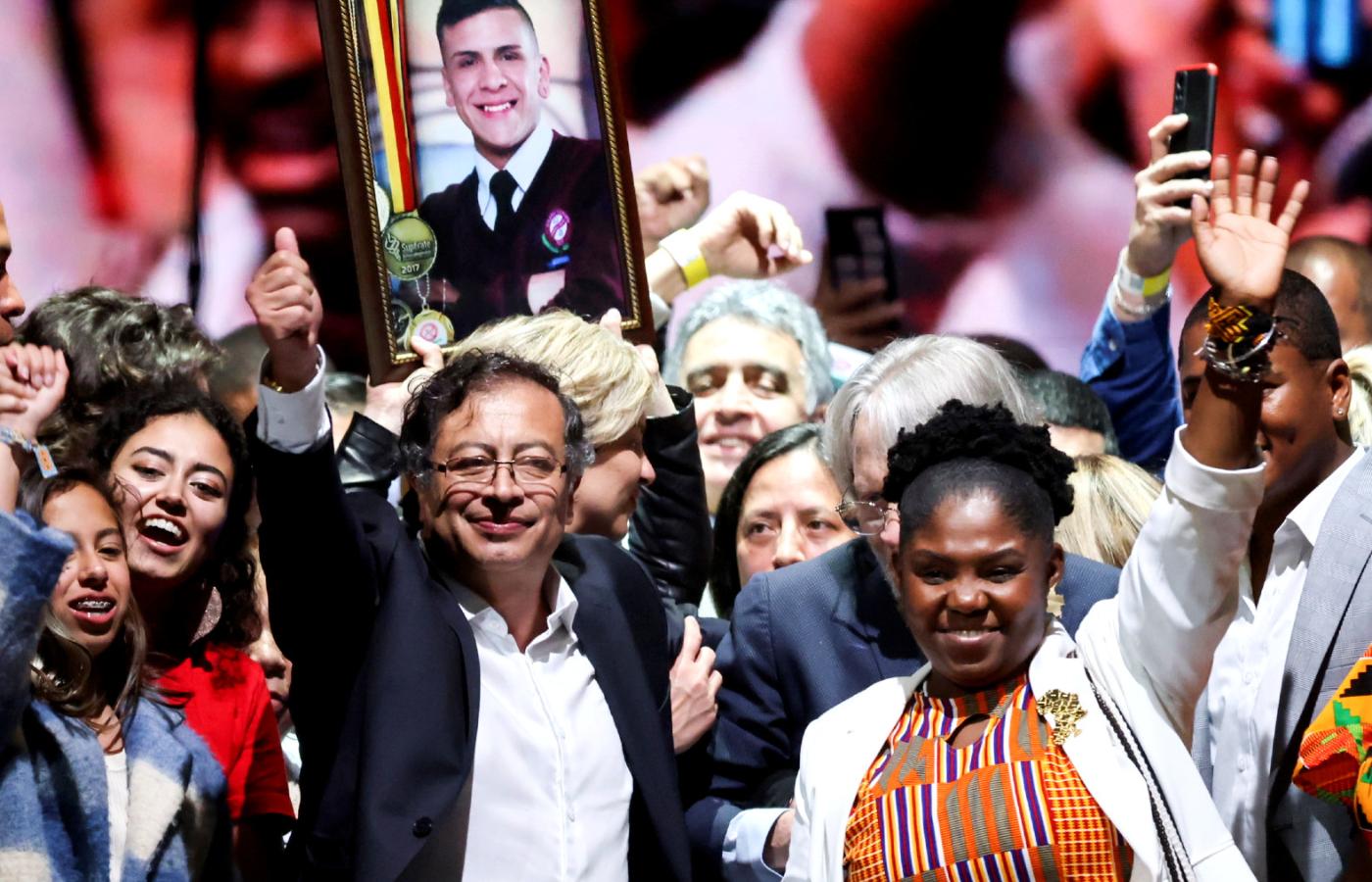 Nowy prezydent Kolumbii Gustavo Petro i wiceprezydentka Francia Marquez