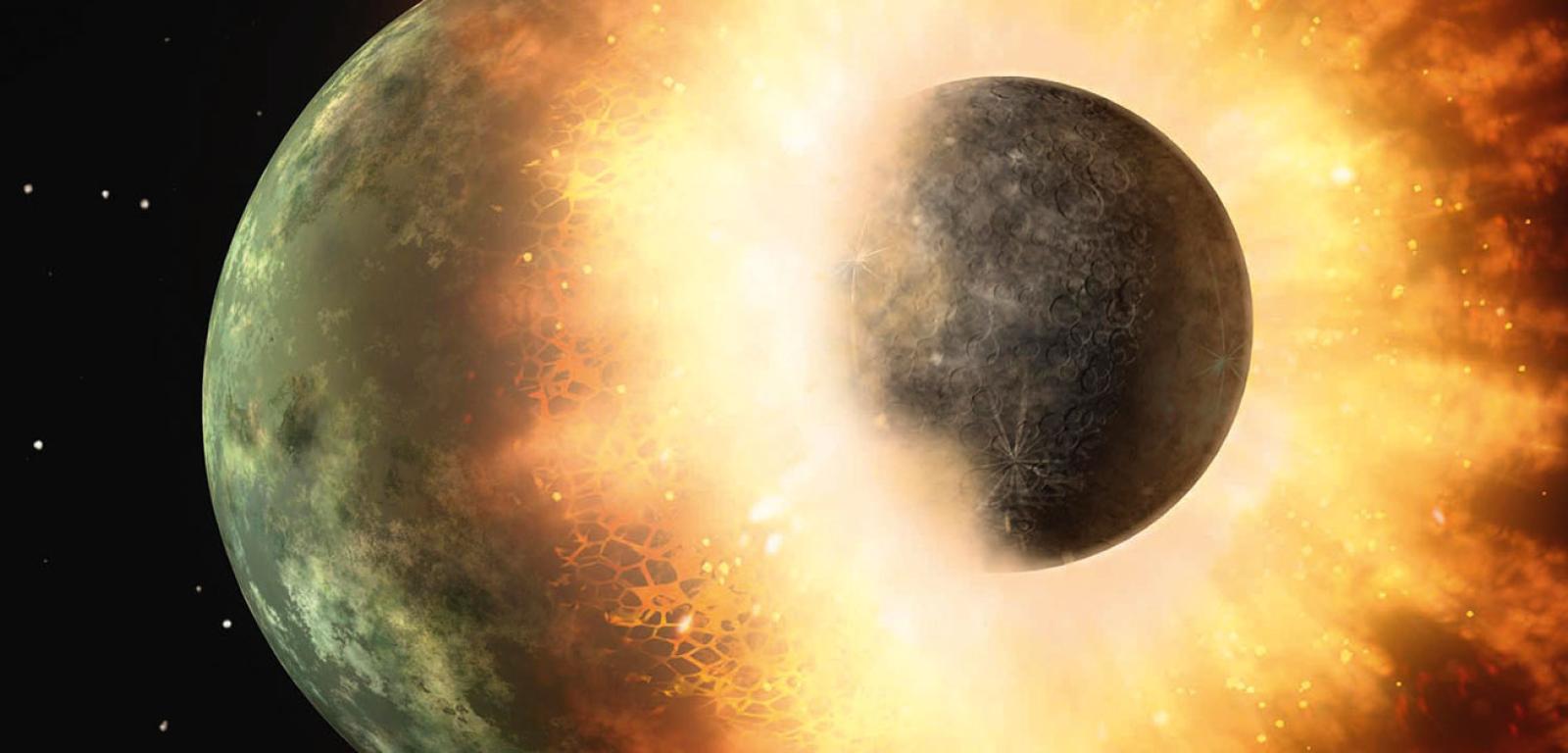 Uderzająca w proto-Ziemię Theia mogła mieć masę dziesięciokrotnie od niej mniejszą