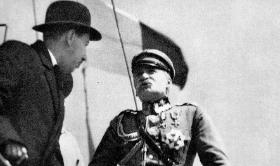 Minister Eugeniusz Kwiatkowski i marszałek Józef Piłsudski.