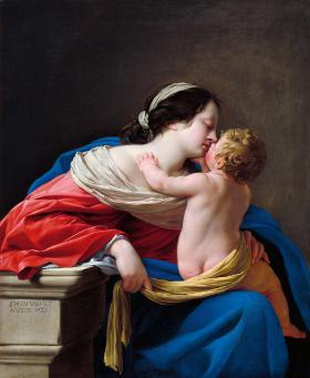 Madonna z dzieckiem, obraz francuskiego malarza Simona Voueta, 1633 r.