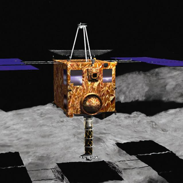 Ryugu jest tak niewielka, że przyspieszenie grawitacyjne na jej powierzchni jest 80 tys. razy mniejsze od ziemskiego.