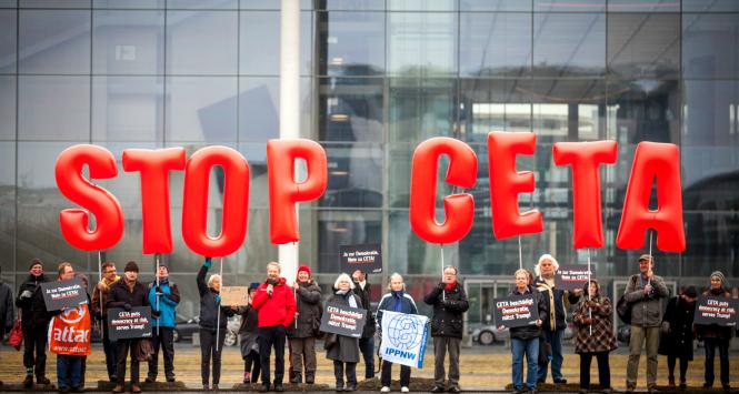 Protest przeciw CETA