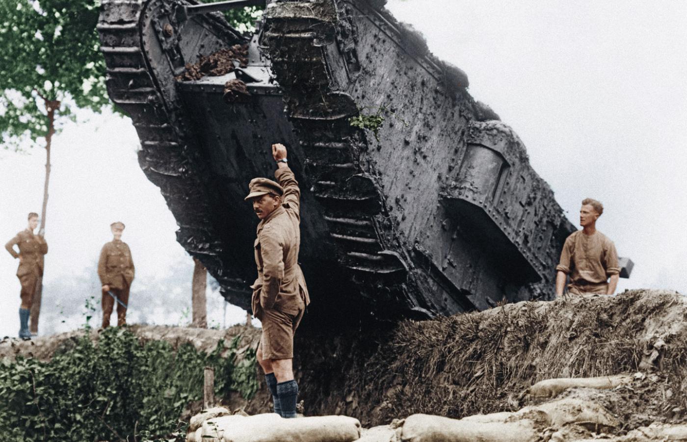 Brytyjski czołg pod Cambrai, 1917 r.