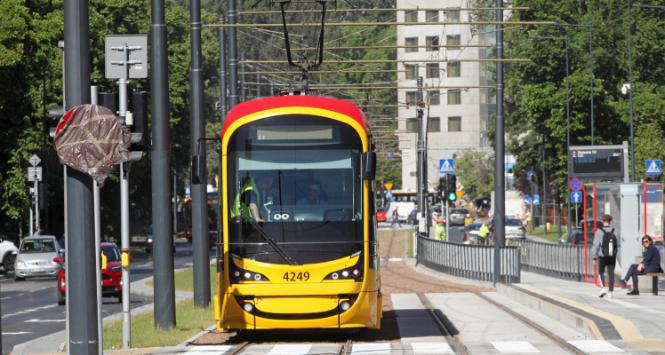 Otwarcie nowej linii tramwajowej na ulicy Gagarina w Warszawie, 14 maja 2024 r.