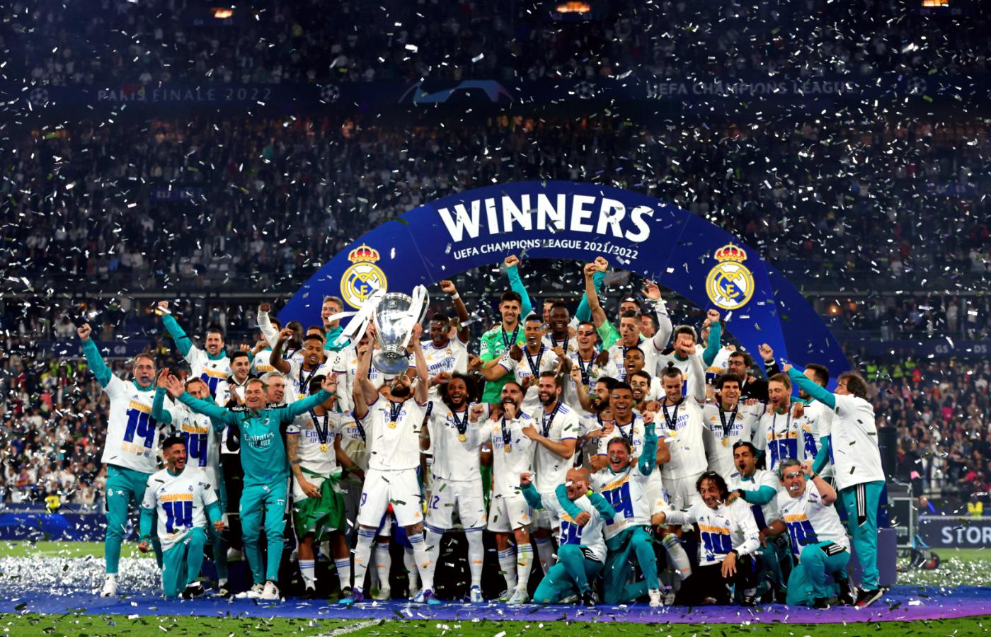 Real Madryt wygrał finał Ligi Mistrzów w Paryżu. 29 maja 2022 r.