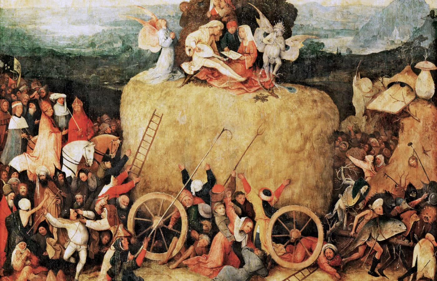 Środkowa część tryptyku „Wóz z sianem”, 1510-16 r.