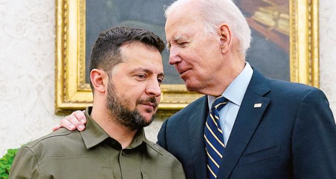 Joe Biden i Wołodymyr Zełeński