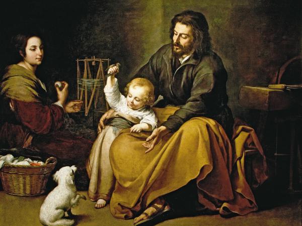 Bartolome Esteban Murillo „Święta rodzina z wróblem (ptaszkiem)”, ok.1650 r.