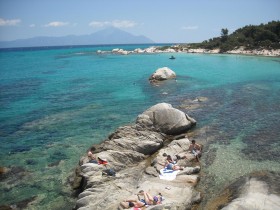 Popularny i piękny półwysep Chalkidiki.