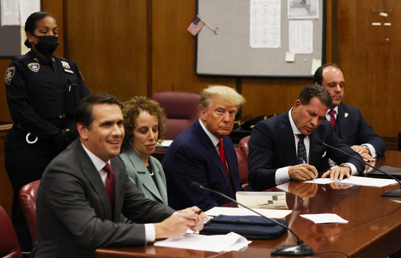 Donald Trump przed sądem w Nowym Jorku, 4 kwietnia 2023 r.