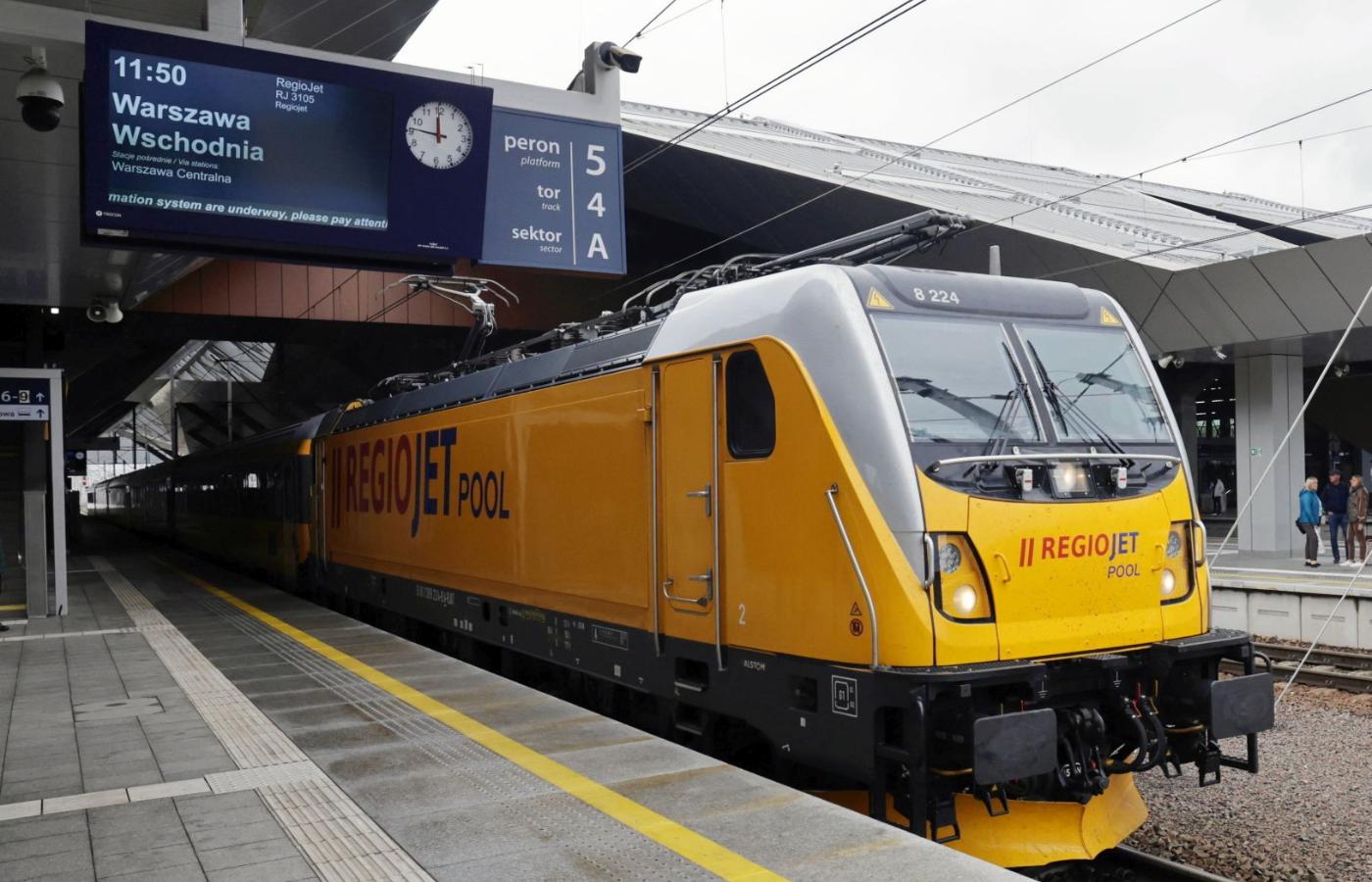 Pociąg RegioJet, prywatnego czeskiego przewoźnika