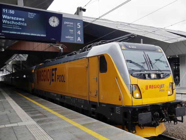 Pociąg RegioJet, prywatnego czeskiego przewoźnika