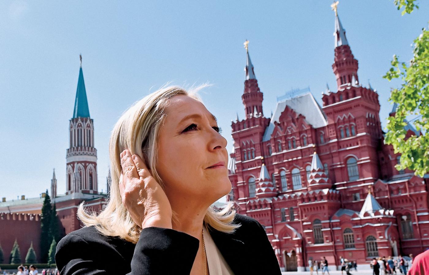 Marine Le Pen jest zwolenniczką sojuszu francusko-rosyjskiego. Moskwa, 2015 r.