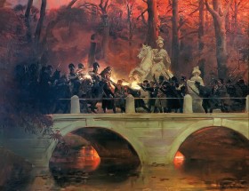 Noc listopadowa - obraz Wojciecha Kossaka z 1903 r.