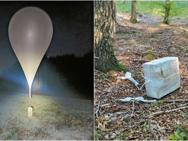 Balon meteorologiczny z nielegalną przesyłką, okolice Augustowa