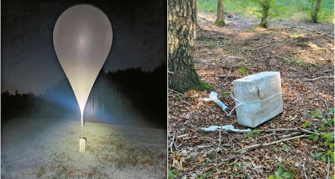 Balon meteorologiczny z nielegalną przesyłką, okolice Augustowa