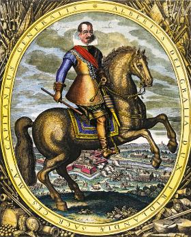 Albrecht von Wallenstein, czeski dowódca z okresu wojny trzydziestoletniej.
