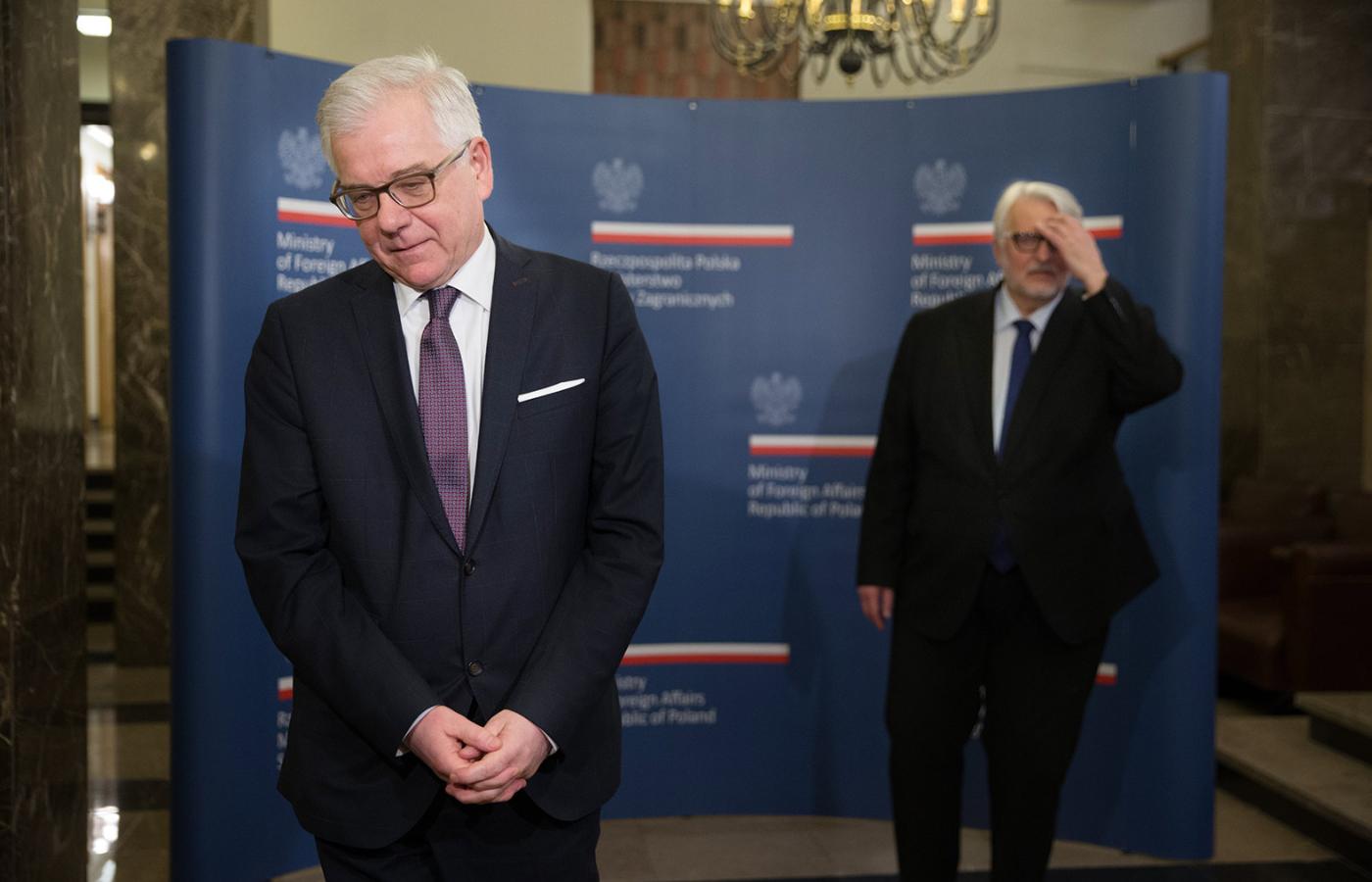Przekazanie Ministerstwa Spraw Zagranicznych, Jacek Czaputowicz i  Witold Waszczykowski, 9 stycznia 2018 r.