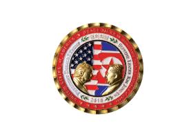 Pamiątkowa moneta przedwcześnie wybita na spotkanie Trumpa z Kim Dzong Unem.