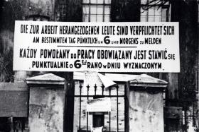 Ogłoszenie niemieckie z obszaru getta