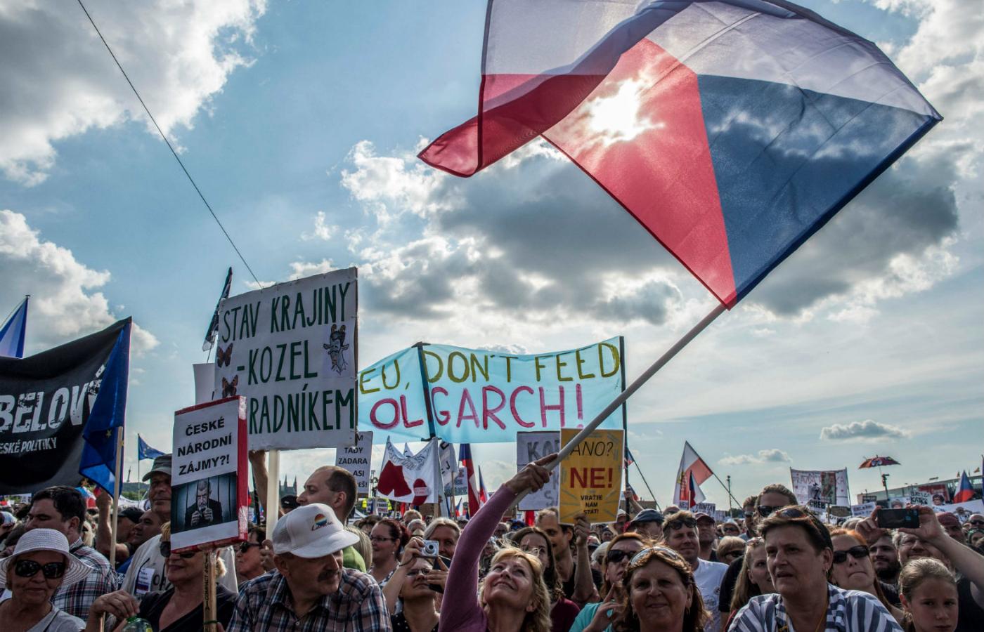 Protest w Pradze przeciwko premierowi, 23 czerwca 2019 r.