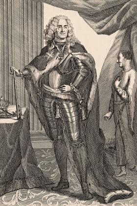 Król August II – portret z epoki.