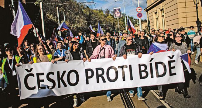 „Czechy przeciw biedzie” – manifestacja w Pradze.
