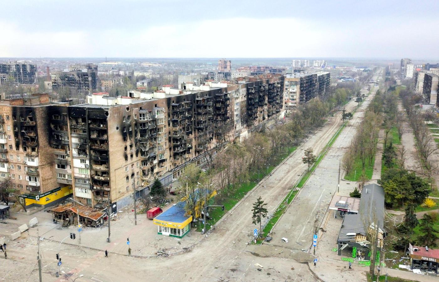 Mariupol - symbol okrucieństwa Rosjan. 18 kwietnia 2022 r.