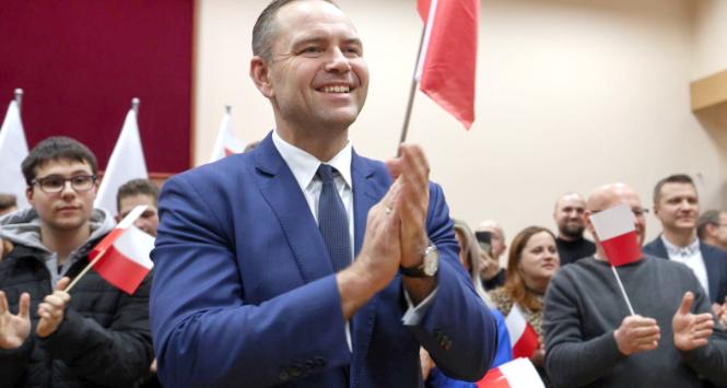 Popierany przez PiS kandydat na prezydenta Karol Nawrocki.