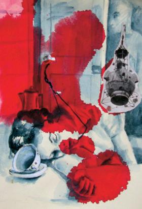 Odkrywanie powolności, akwarela Zofii Nierodzińskiej, jedna z nielicznych udanych konkursowych prób malarskich.