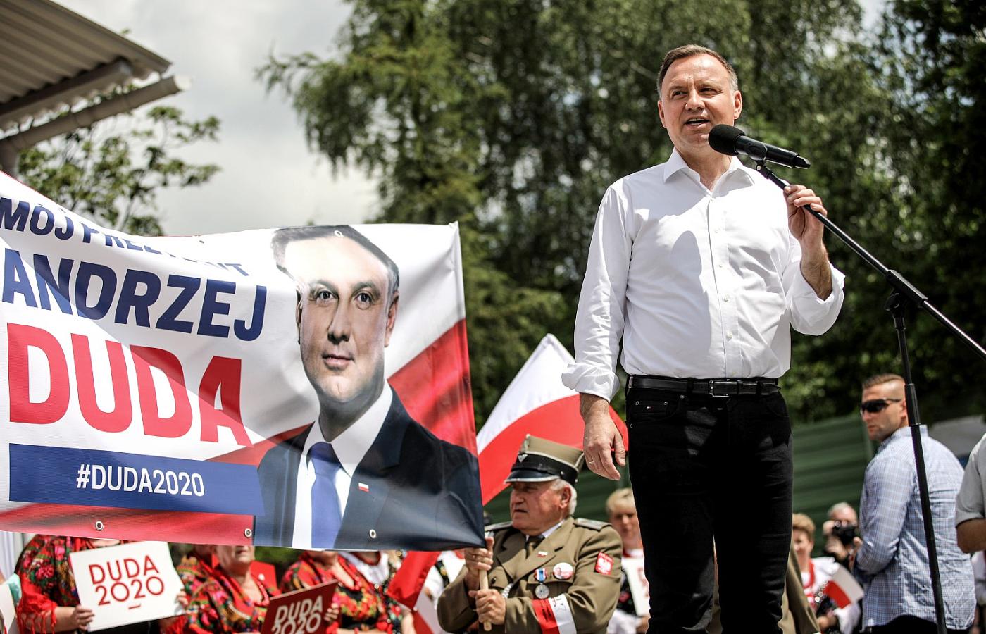 Andrzej Duda podczas spotkania z wyborcami w Jędrzejowie