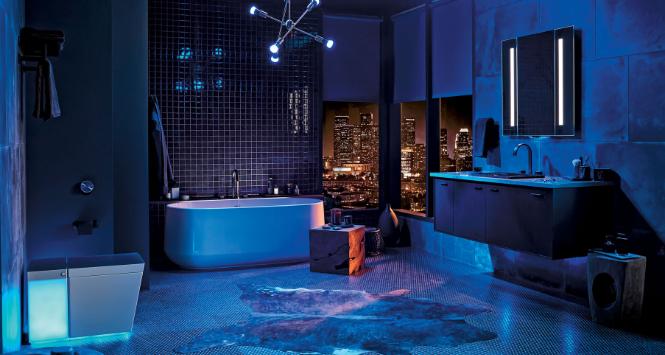 Pokój kąpielowy z grającą i rozgrzewającą toaletą Numi 2.0.