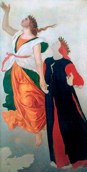 Dante i Beatrycze na obrazie Williama Dyce'a (1806–64)
