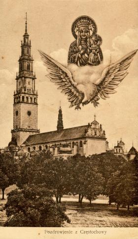 Klasztor Jasnogórski, pocztówka z lat 20.