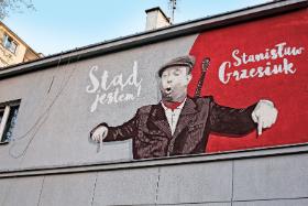 Mural na warszawskich Sielcach.