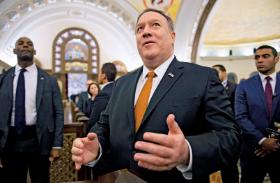 Trump i sekretarz stanu USA Mike Pompeo (na fot. w Kairze) chcą wycofać Amerykę z Bliskiego Wschodu i oprzeć regionalny system bezpieczeństwa na dwóch sojusznikach Ameryki: Izraelu i Arabii Saudyjskiej, wspieranej przez pomniejsze kraje sunnickie.